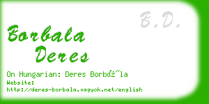 borbala deres business card